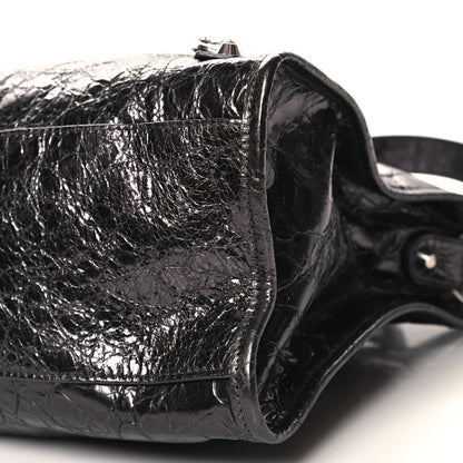 Balenciaga Metallized Arena Lambskin Classic Silver Hardware Medium Le City Steel Gray 10 of 10