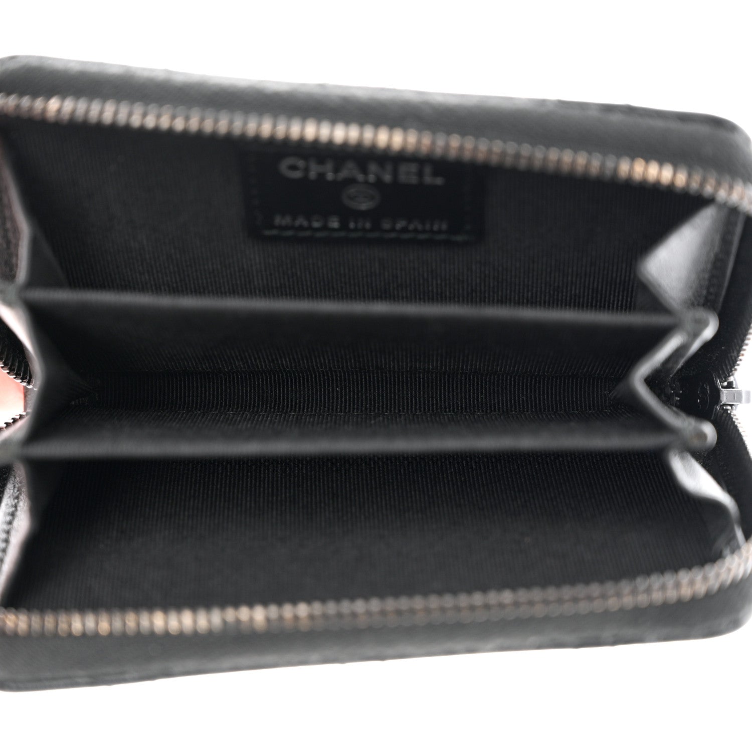 Chanel Calfskin Quilted Zip Coin Purse So Black 5 of 7