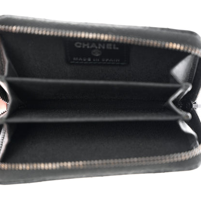 Chanel Calfskin Quilted Zip Coin Purse So Black 5 of 7
