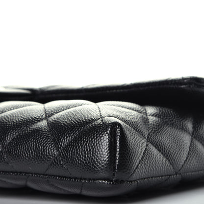 Chanel Caviar Quilted Flap Clutch Black 9 of 10
