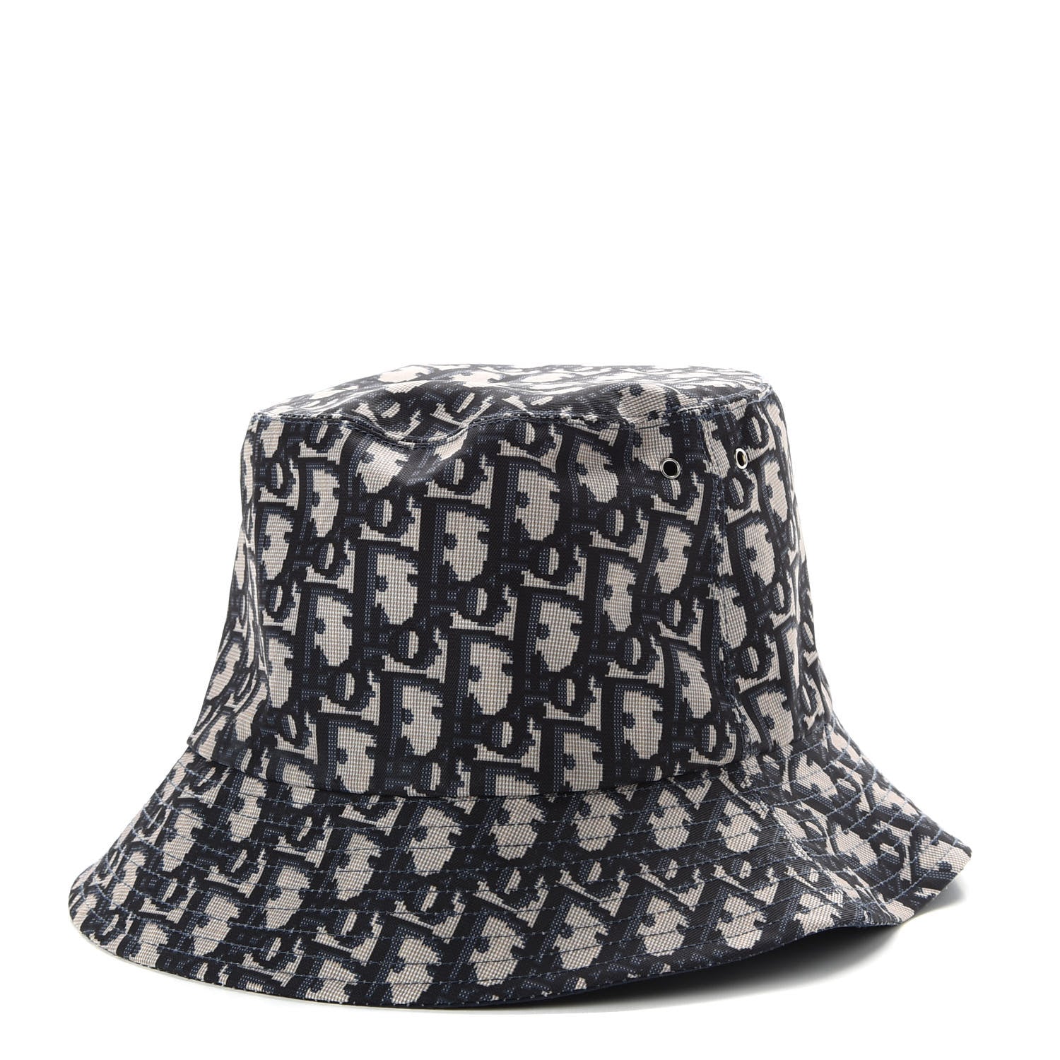 Christian Dior Oblique Reversible Teddy-D Brim Bucket Hat 57 Blue 1 of 9