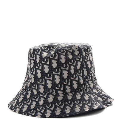 Christian Dior Oblique Reversible Teddy-D Brim Bucket Hat 57 Blue 1 of 9