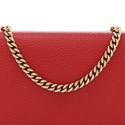 Gucci Dollar Calfskin Medium Betty Chain Wallet Red 8 of 14
