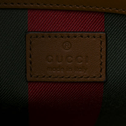Gucci GG Supreme Monogram Emblem Small Shoulder Bag Beige Ebony Sundial 6 of 9