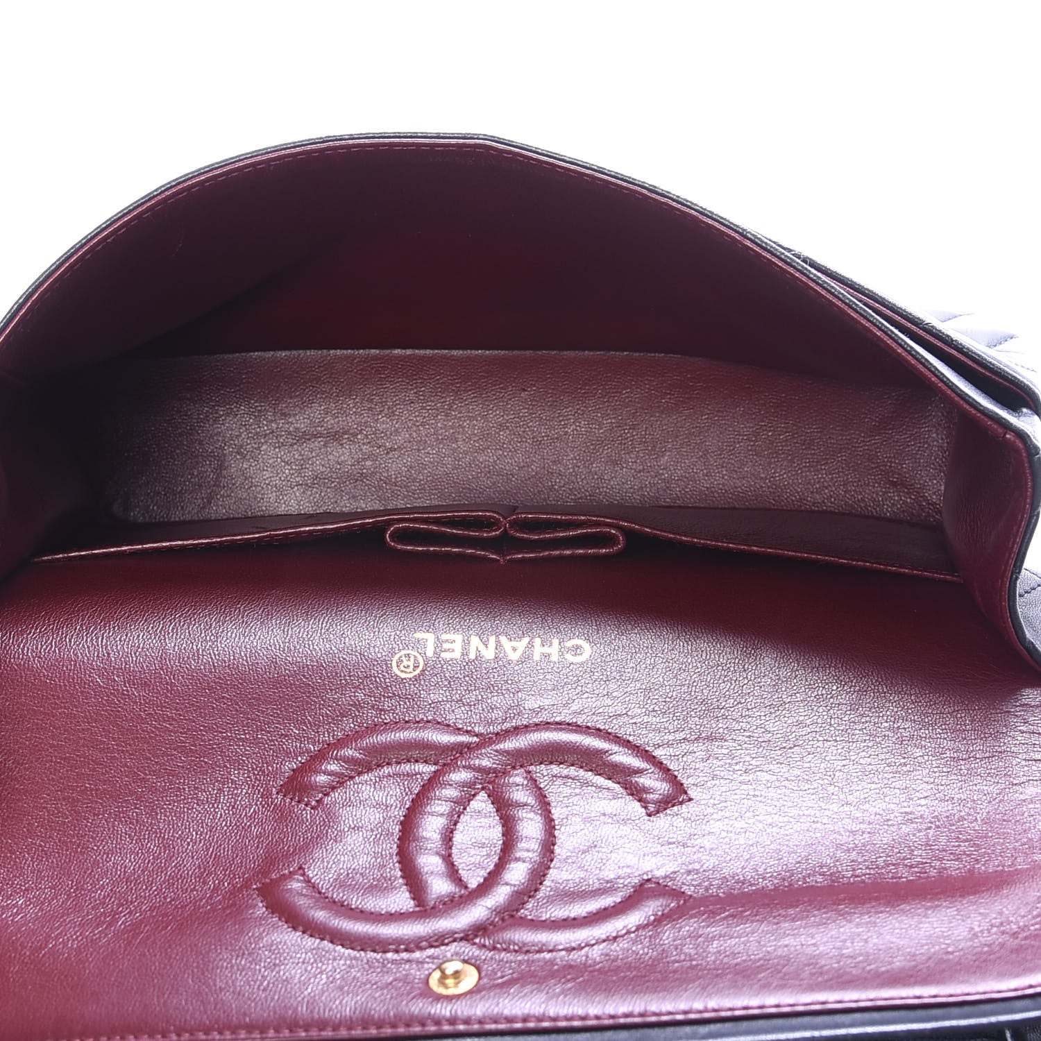 Chanel Lambskin Quilted Medium Double Flap Navy 5 of 11