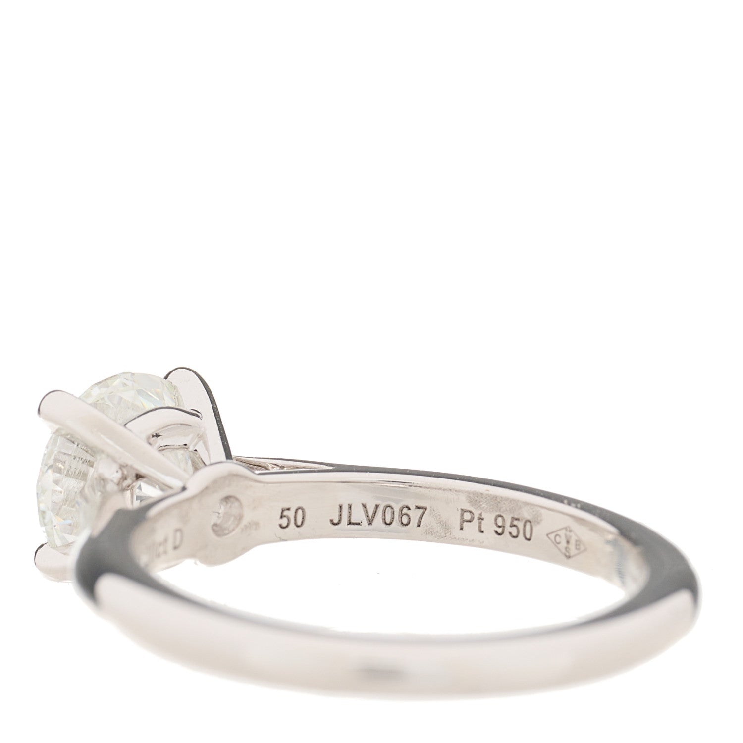 Cartier Platinum Diamond 1.20ct 1895 Solitaire Engagement Ring 50 5.25 6 of 6