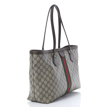 Gucci GG Supreme Monogram Medium Ophidia Shopping Tote Brown 3 of 10