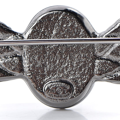 Chanel Ruthenium Crystal Wings Brooch 4 of 5