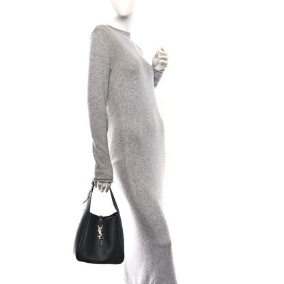 Saint Laurent Smooth Calfskin Small Le 5 A 7 Soft Hobo Black 2 of 10