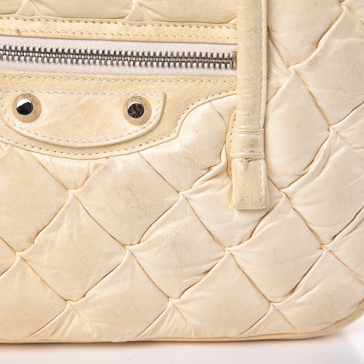 Chevre Quilted Matelasse Ivory