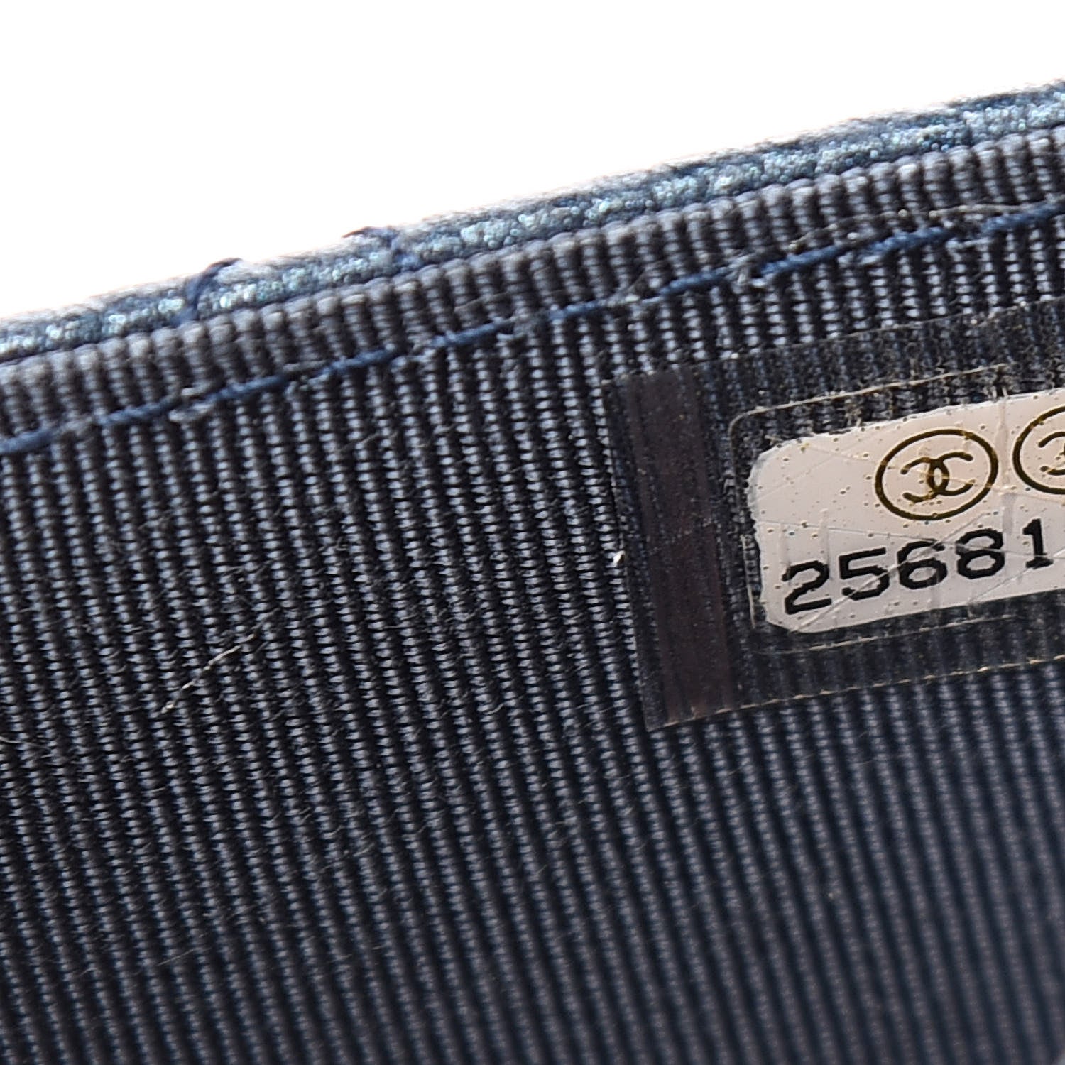 Chanel Metallic Caviar Quilted Flap Card Holder Dark Blue 8 of 9