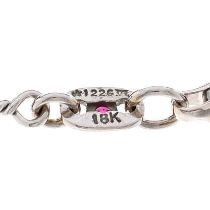 Roberto Coin 18K White Gold Diamond By the Inch Seven Station Dog Bone Necklace 5 of 5