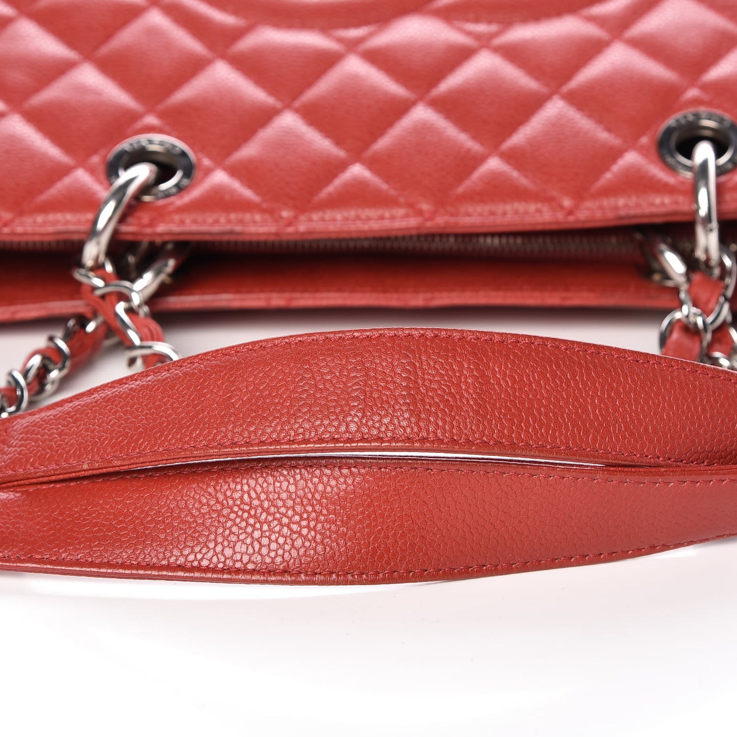Caviar Quilted Grand Shopping Tote GST Red
