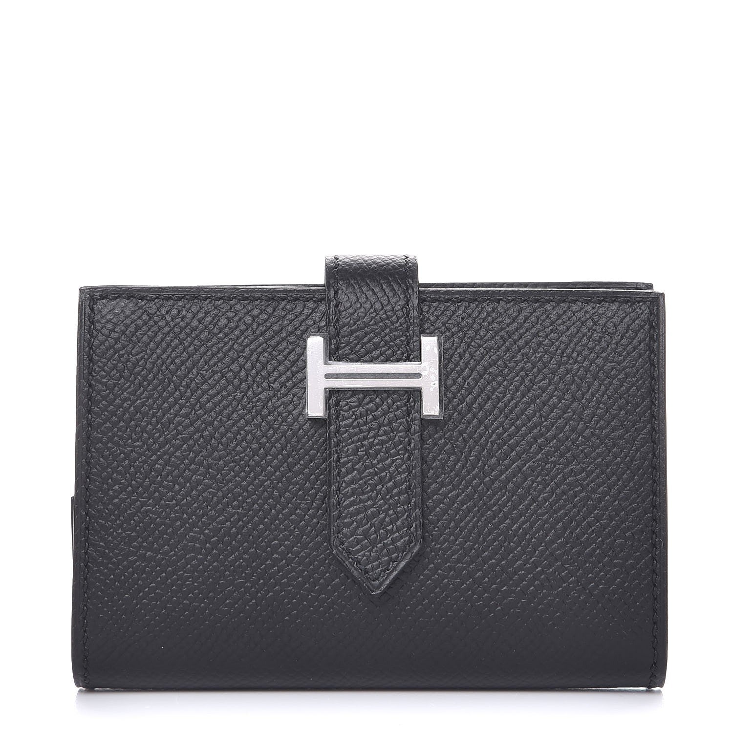 Hermes Epsom Mini Bearn Wallet Black 1 of 8