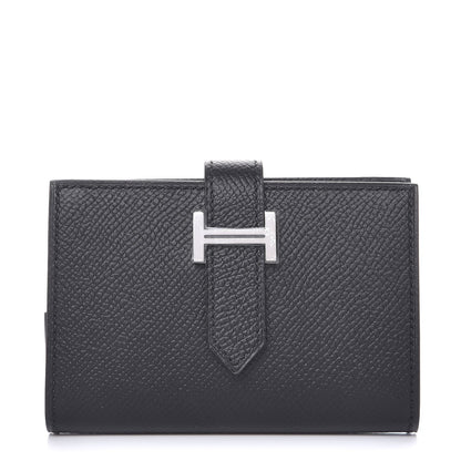 Hermes Epsom Mini Bearn Wallet Black 1 of 8