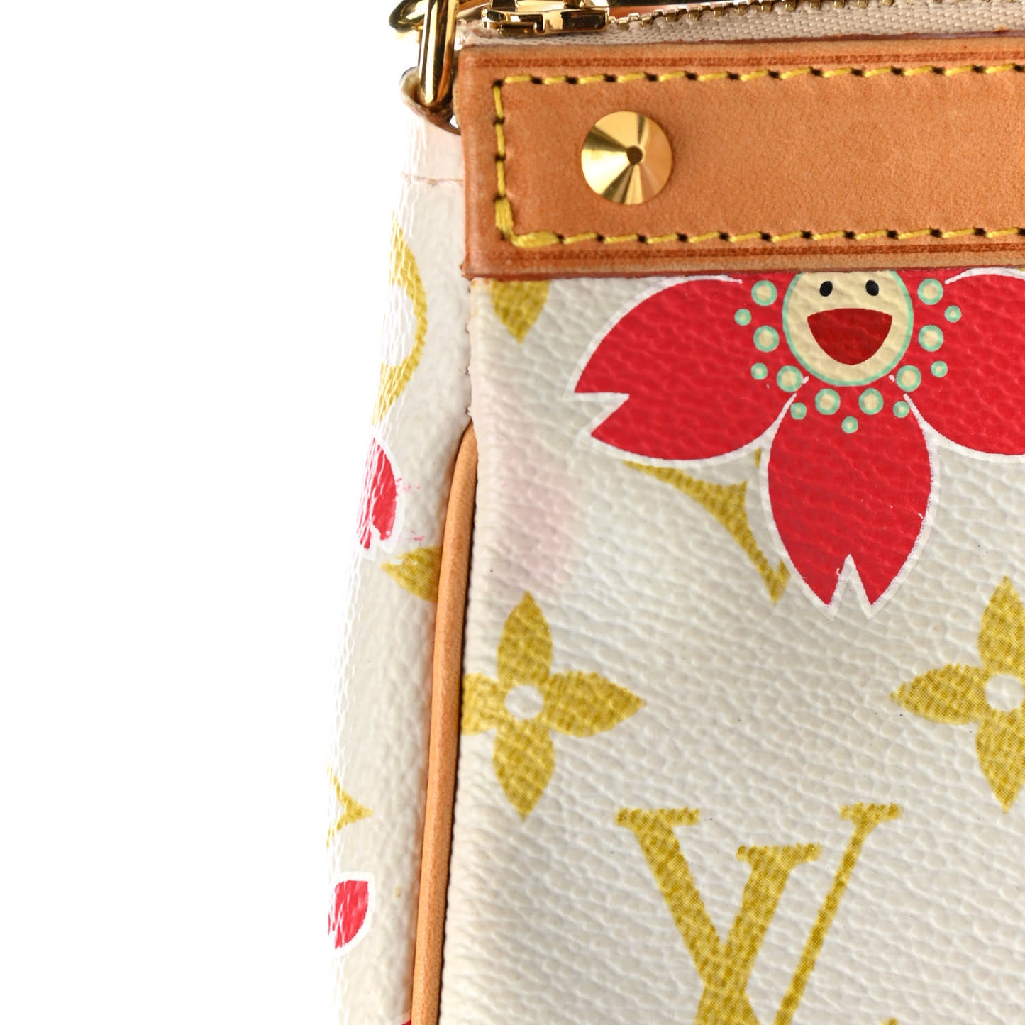 Monogram Cherry Blossom Pochette Accessories Red