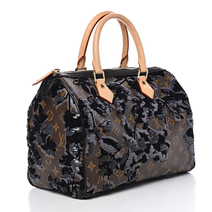 Louis Vuitton Monogram Fleur De Jais Sequins Speedy 30 3 of 10