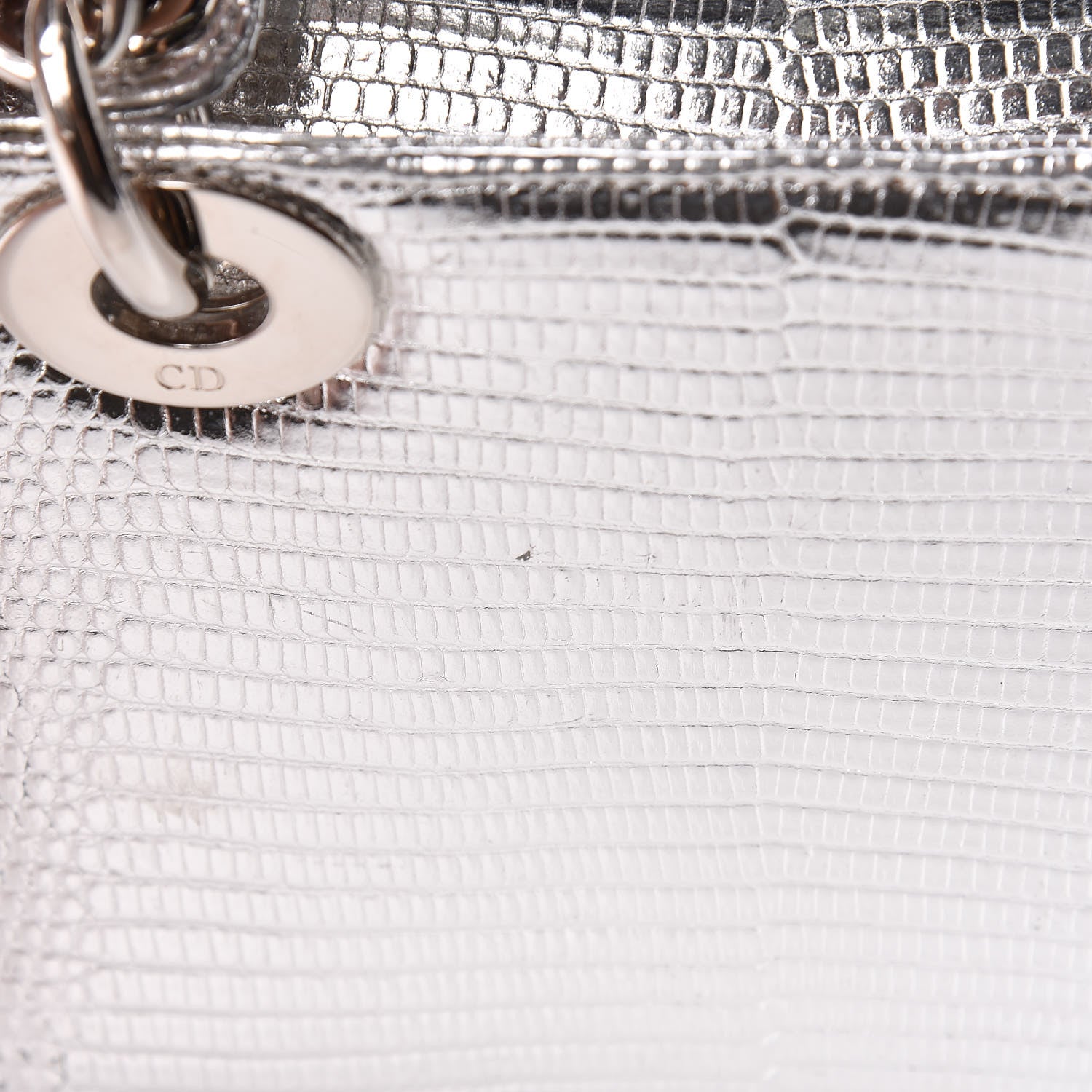 Christian Dior Metallic Lizard Mini Lady Dior Silver 13 of 13