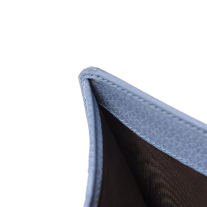Gucci Monogram Dollar Calfskin Zip Around French Flap Wallet Beige Ebony Mineral Blue 8 of 19