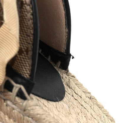 Gucci Monogram Matelasse GG Marmont Ankle Wrap Platform 35/120mm Espadrille Wedges 35 Beige Ebony Black Sand Storm 11 of 13