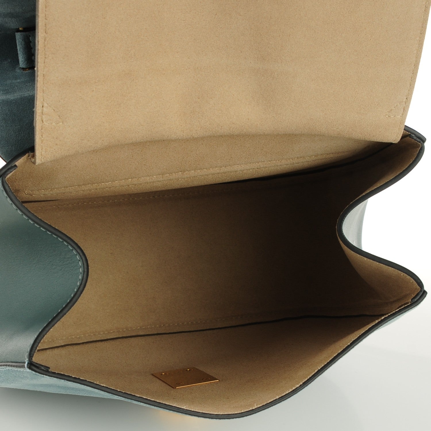 Chloe Suede Smooth Calfskin Medium Drew Shoulder Bag Cloudy Blue 5 of 8