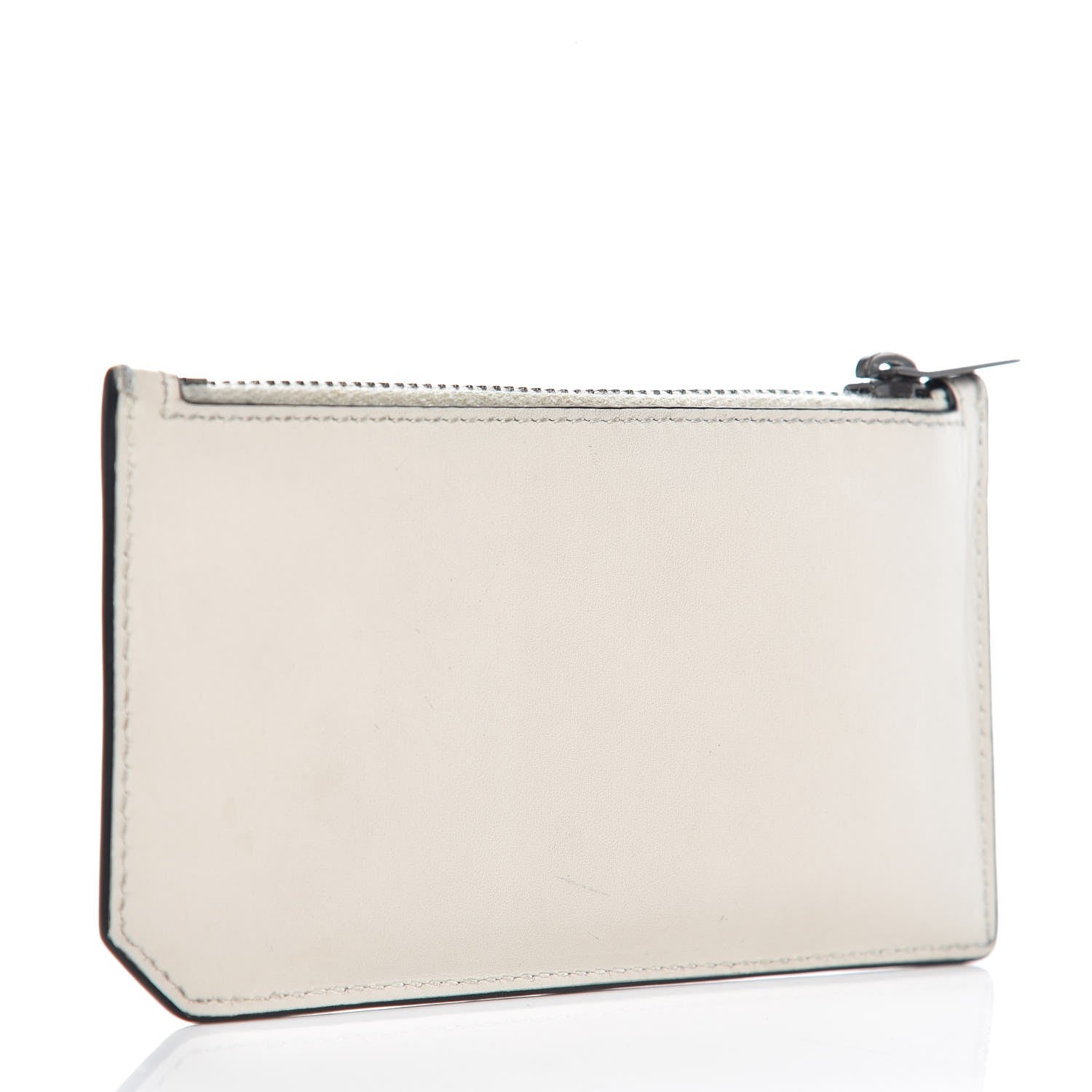 Saint Laurent Smooth Calfskin 5 Fragments Zip Pouch Card Holder Off White 3 of 8
