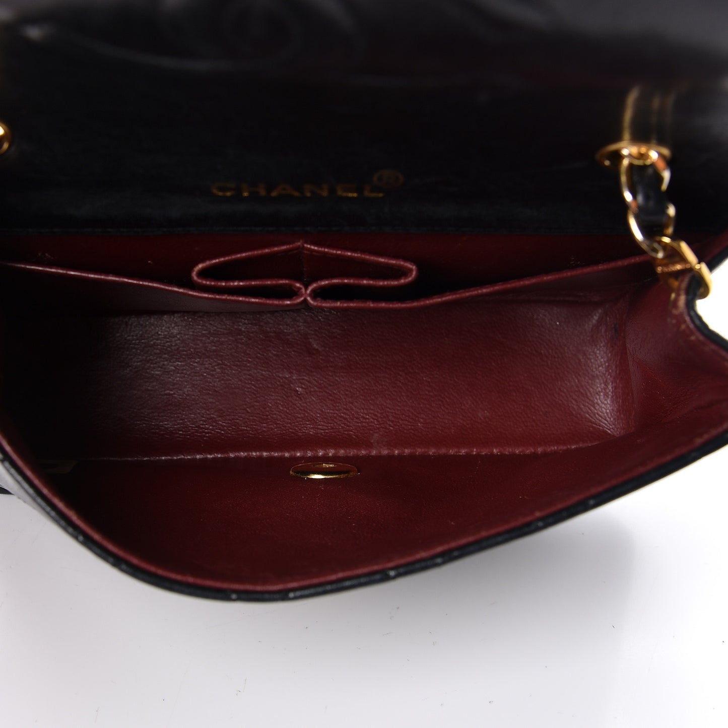 Lambskin Quilted Small Single Flap Bag Black