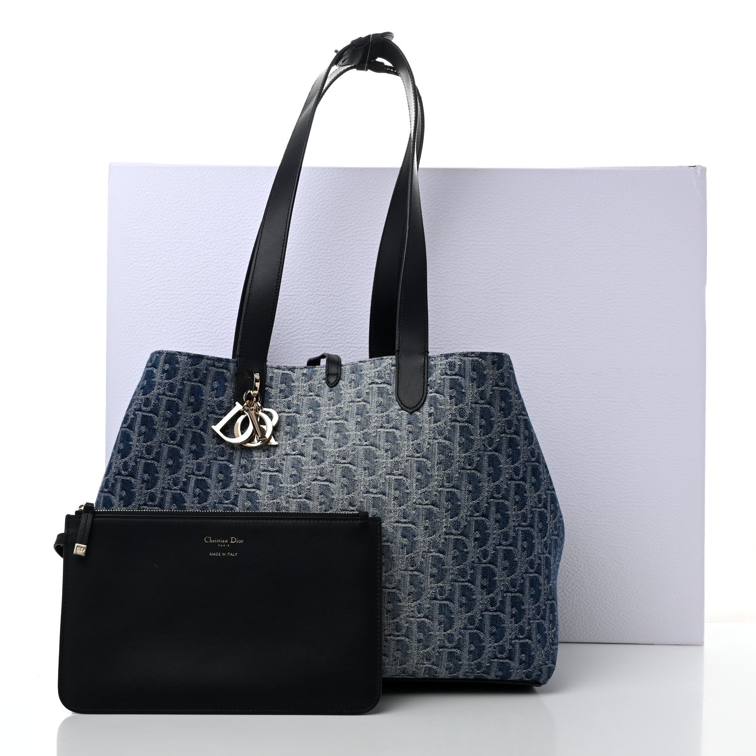 Christian Dior DIOR Denim Jacquard Oblique Large Toujours Blue 13 of 13