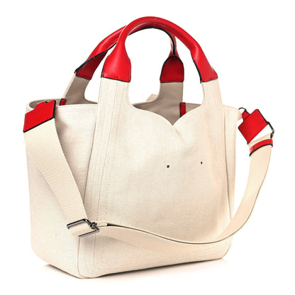 Valentino Garavani Canvas Large Atelier 09 Rose Blossom Edition Tote Bag Naturale 4 of 12