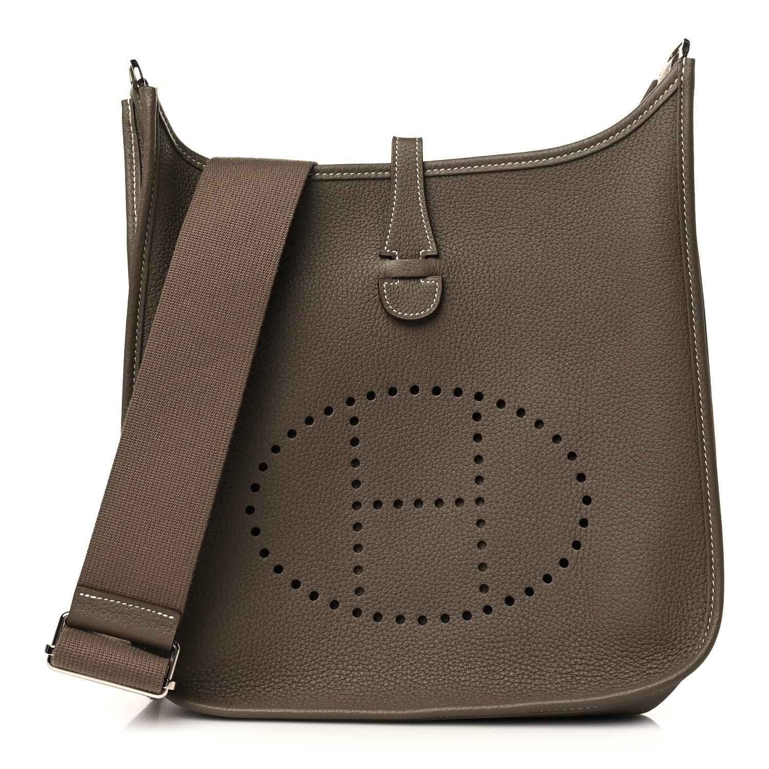 Hermes Taurillon Clemence Evelyne III PM Etoupe 1 of 10