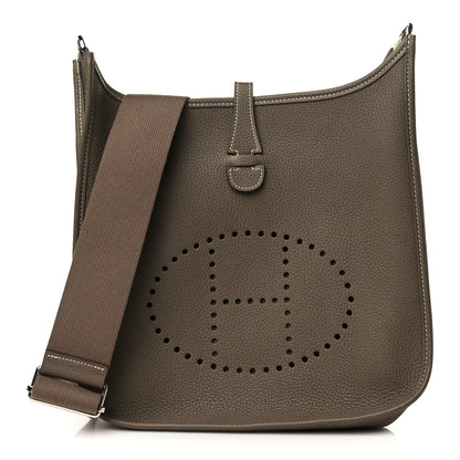 Hermes Taurillon Clemence Evelyne III PM Etoupe 1 of 10