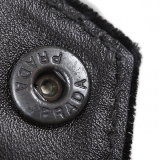 Prada Velvet Shoulder Bag Black 9 of 11