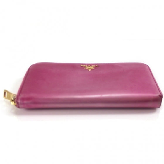 Prada Spazzolato Zip Wallet Pink 4 of 12