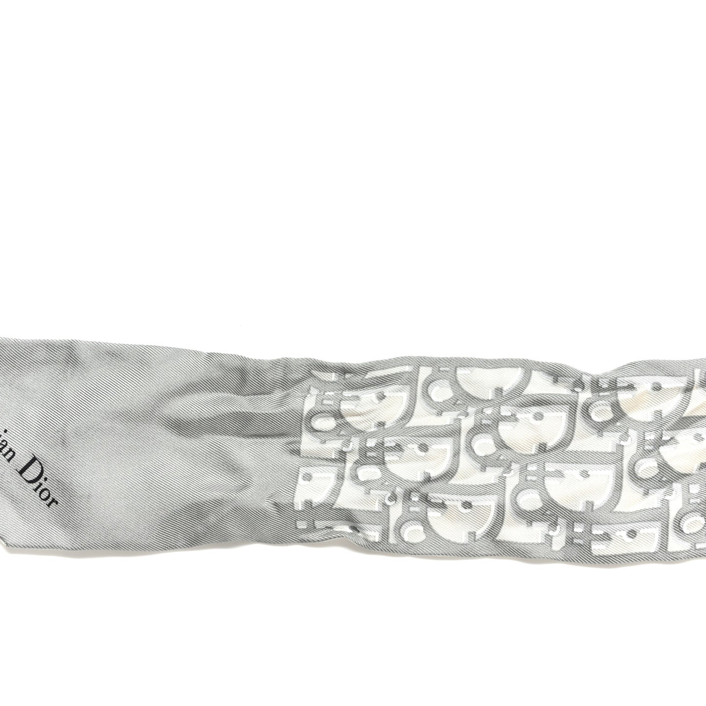 Silk Oblique Mitzah Scarf Grey