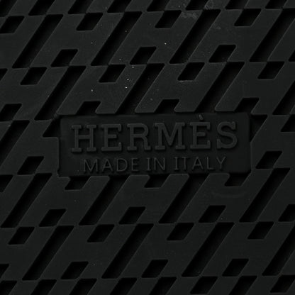 Hermes Calfskin Mens Chypre Sandals 42 Black 6 of 8