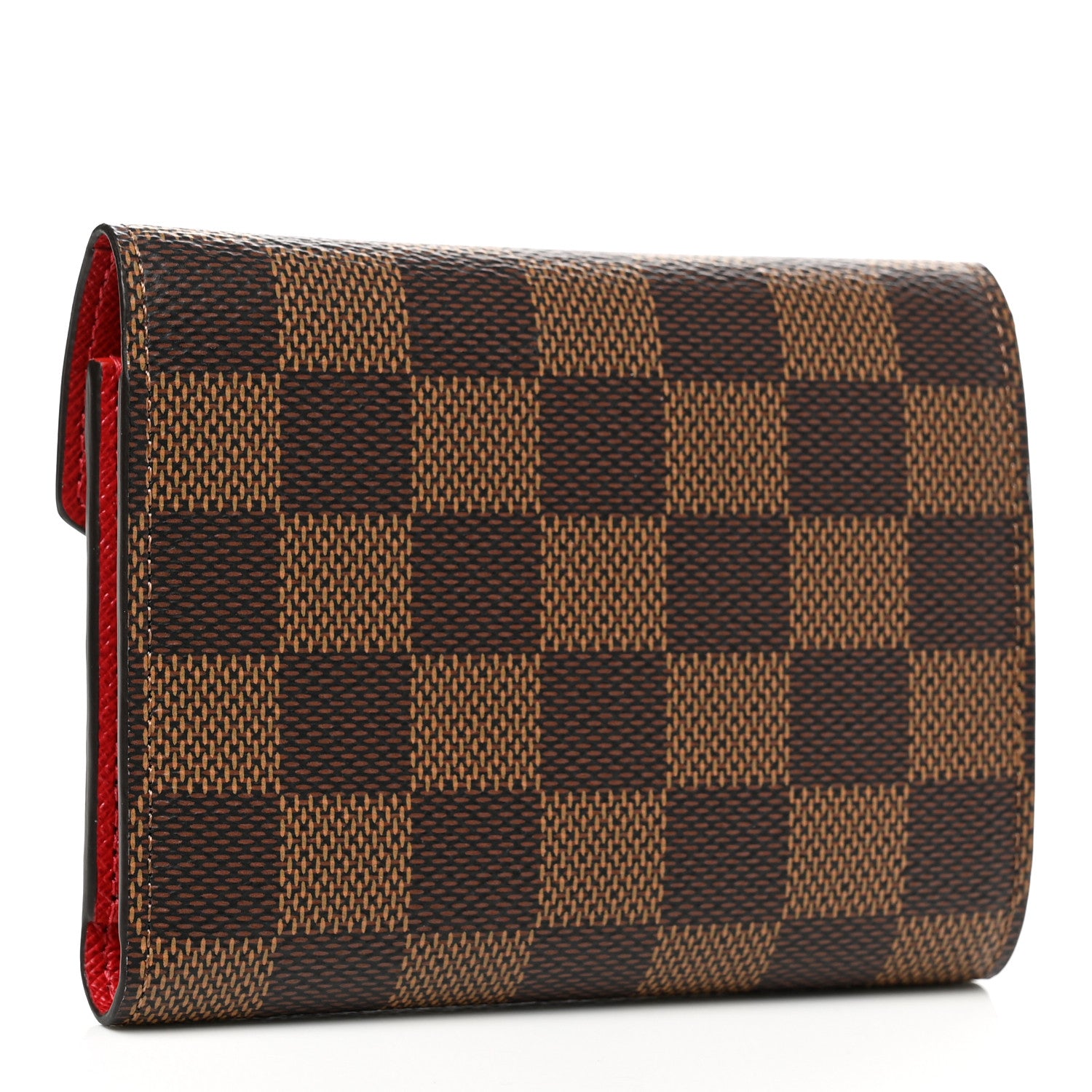 Louis Vuitton Damier Ebene Victorine Wallet Red 3 of 7