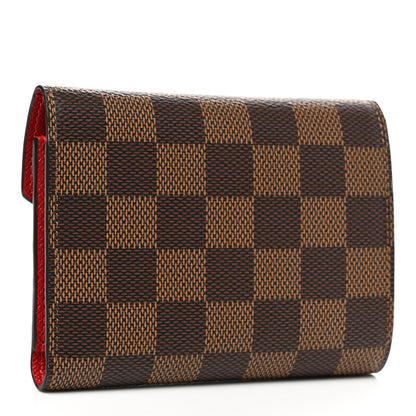 Louis Vuitton Damier Ebene Victorine Wallet Red 3 of 7