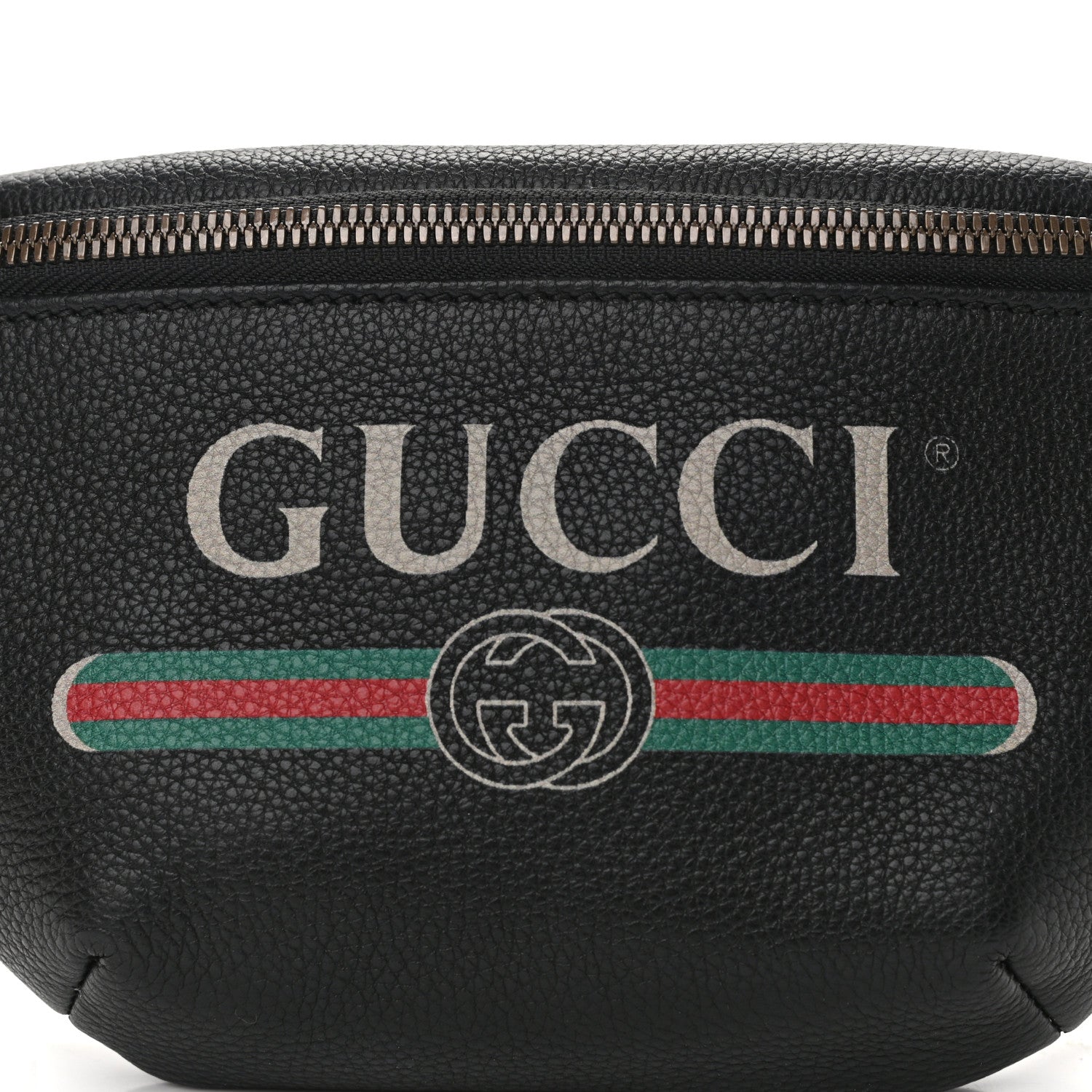 Gucci Grained Calfskin Small Logo Belt Bag Black 8 of 10