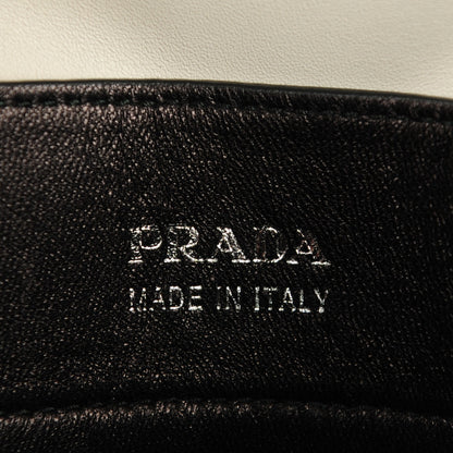 Prada City Calf Large Double Bag Talco 6 of 17