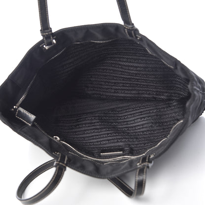 Prada Tessuto Nylon Soft Calf Tote Nero Black 5 of 11
