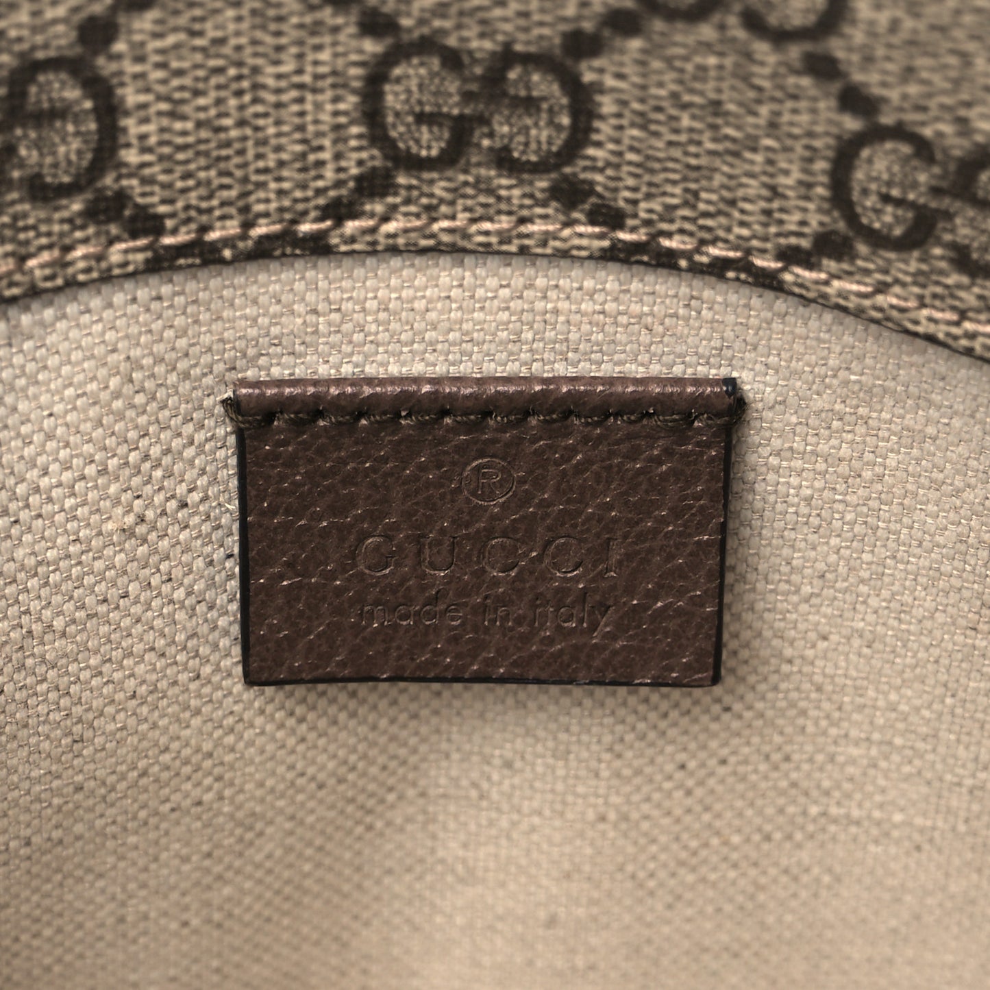 GG Supreme Monogram Neo Vintage Web Belt Bag Brown