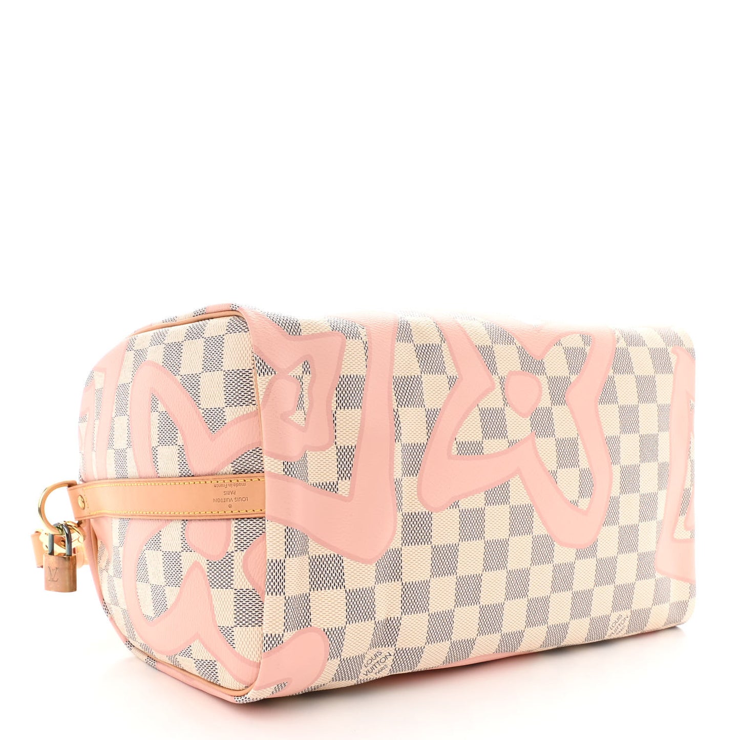 Damier Azur Tahitienne Speedy Bandouliere 30 Rose Ballerine