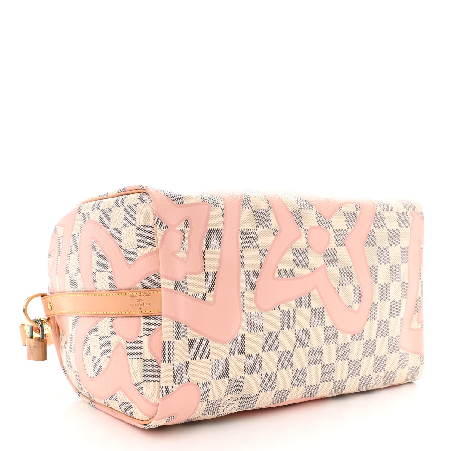 Louis Vuitton Damier Azur Tahitienne Speedy Bandouliere 30 Rose Ballerine 4 of 10