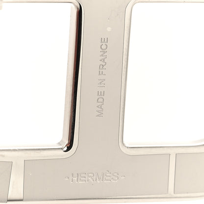 Hermes Palladium Plated Metal Epsom Chaine d'Ancre Badge Gris Etain 3 of 4