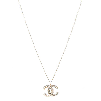 Chanel Pearl CC Pendant Necklace Gold 1 of 6