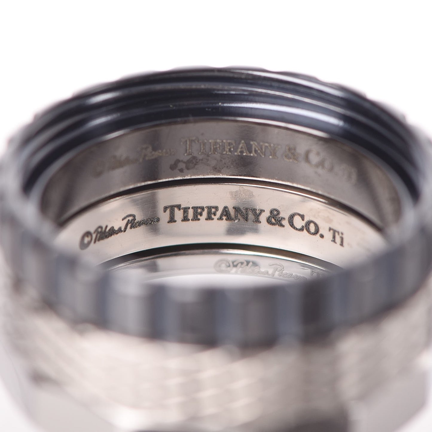 Stainless Steel Titanium Paloma Caliper Ring 60 9