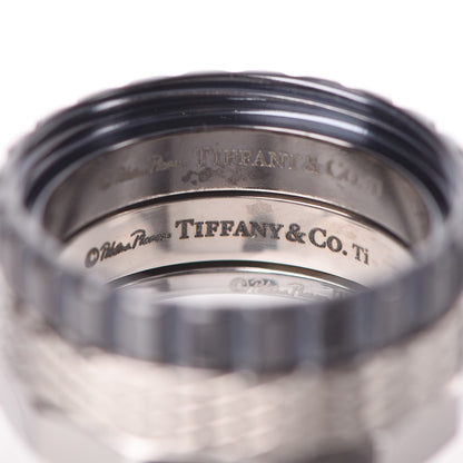 Tiffany Stainless Steel Titanium Paloma Caliper Ring 60 9 4 of 7