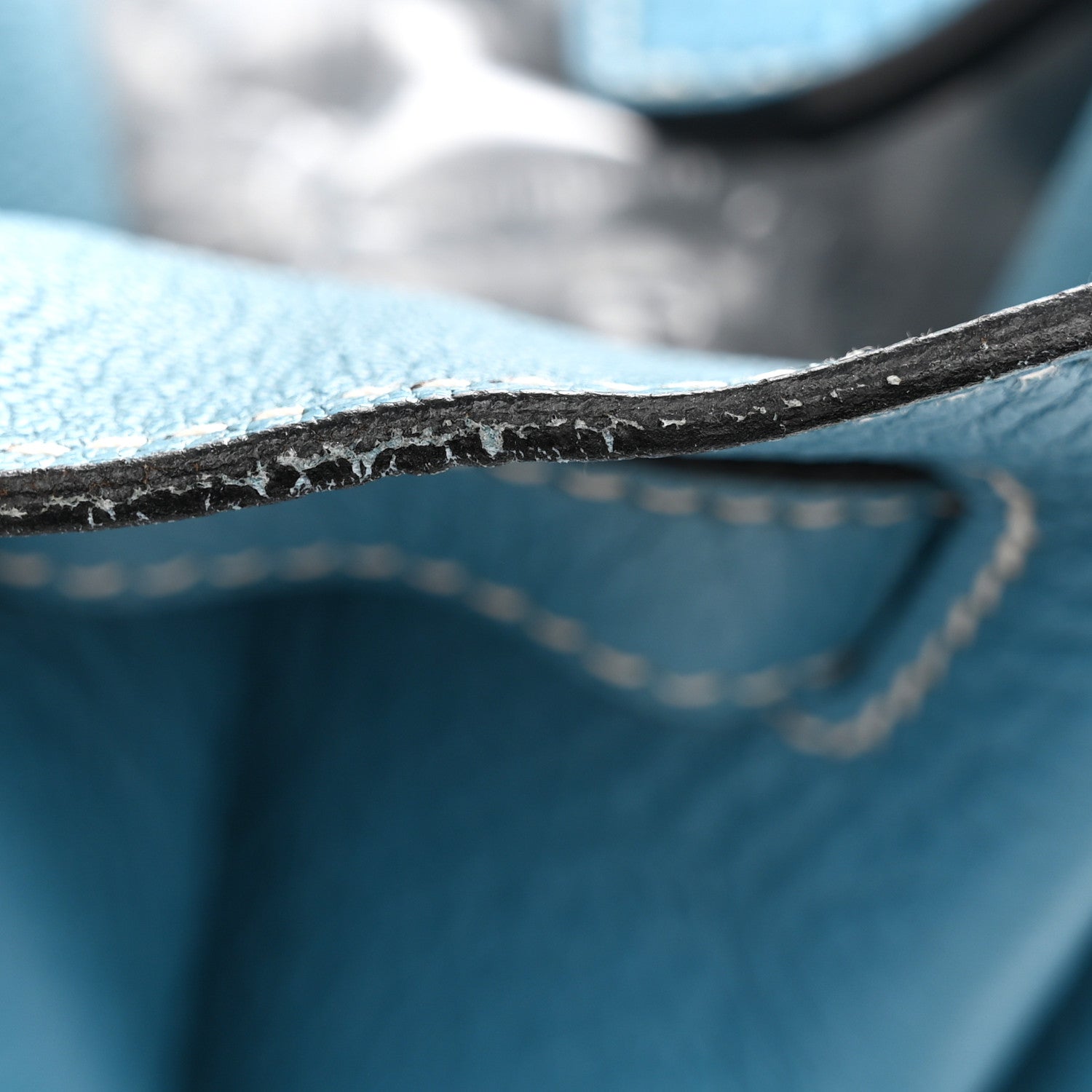 Hermes Taurillon Clemence Birkin 35 Blue Jean 16 of 16