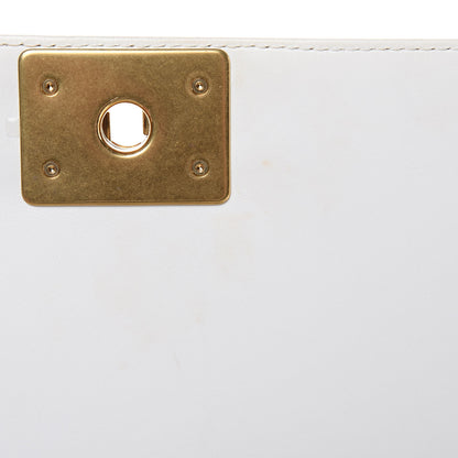 Chanel Lambskin Quilted Medium Chain Detail Boy Flap White 13 of 17