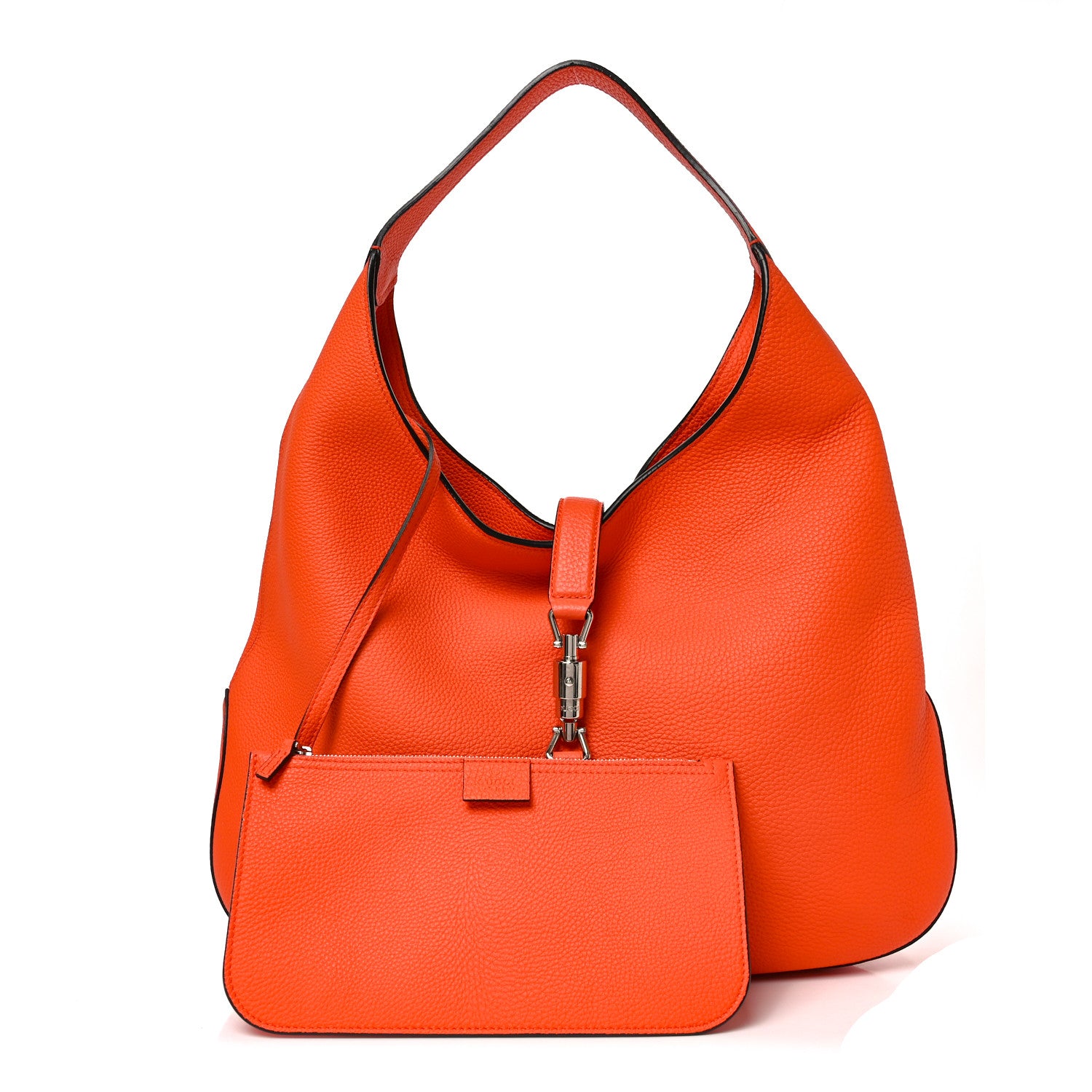 Gucci Soft Grained Calfskin Large Jackie Hobo Orange 2 of 9